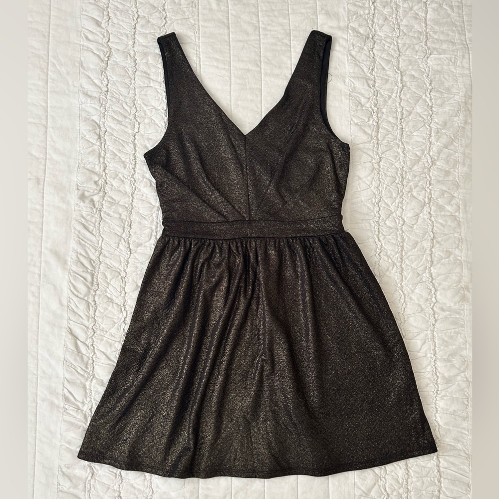 Black dress with gold shimmer